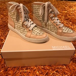 Micheal Kors High Top Studded Sneakers